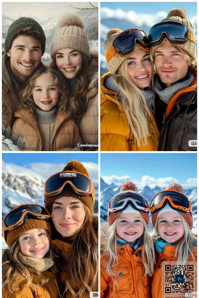 Новогодний снег: горные вершины