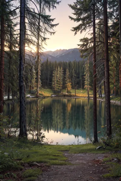 На берегу озера